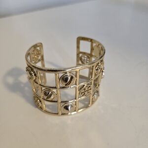 Tory Burch Gold Geometric Cuff Bracelet